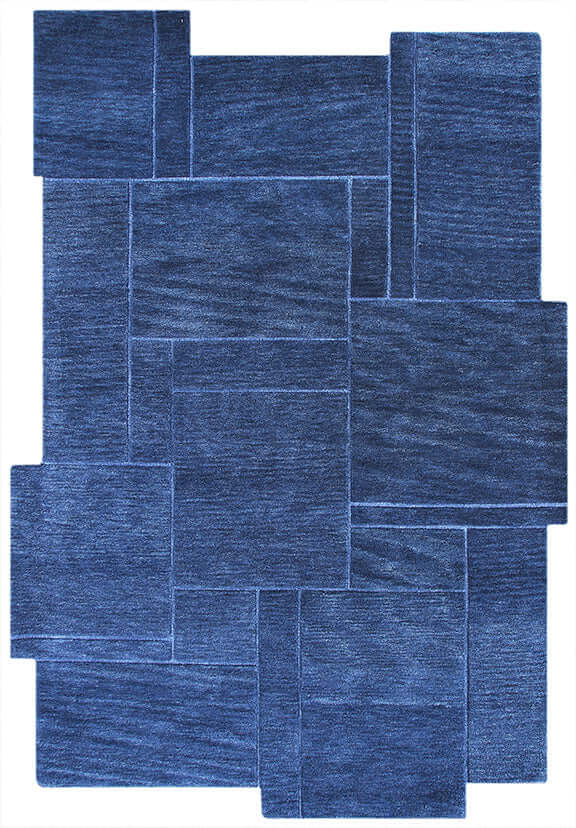Shaped Hand Tufted Wool Rug - 5x8 ft (RG_00440)