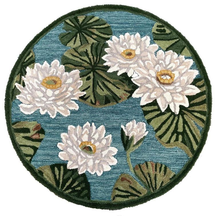 Round Hand Tufted Wool Rug - 3x3 ft (RG_00451)