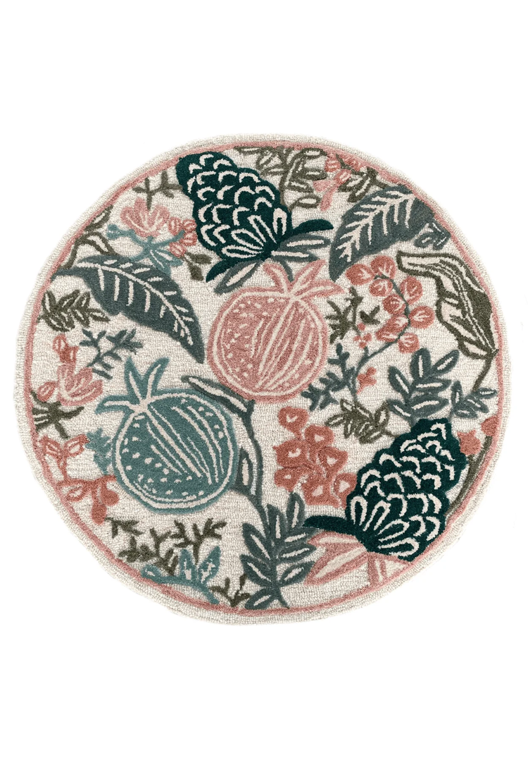 Round Hand Tufted Wool Rug - 3x3 ft (RG_00455)