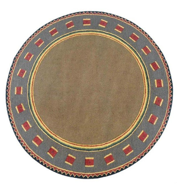 Round Hand Tufted Wool Rug - 8ftdia ft (RG_00457)
