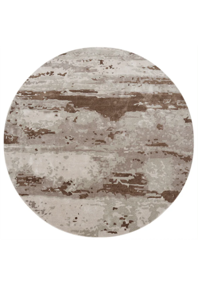 Round Hand Tufted Wool Rug - 5ftdia ft (RG_00458)