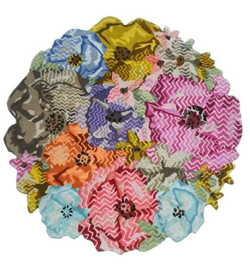 Round Hand Tufted Wool Rug - 5x5 ft (RG_00466)