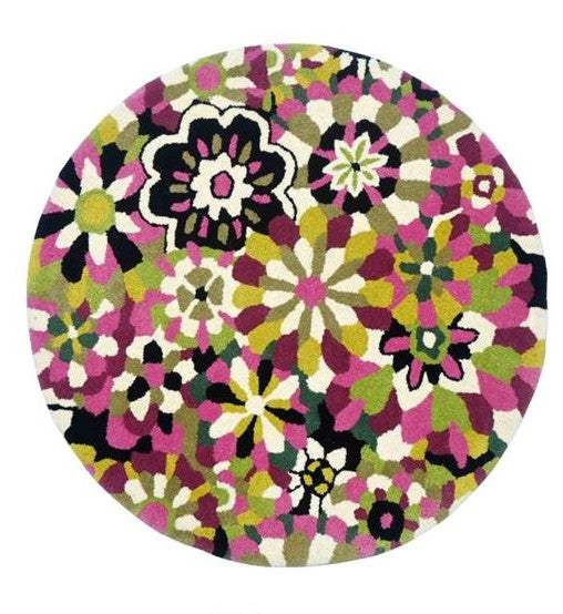 Round Hand Tufted Wool Rug - 3x3 ft (RG_00475)