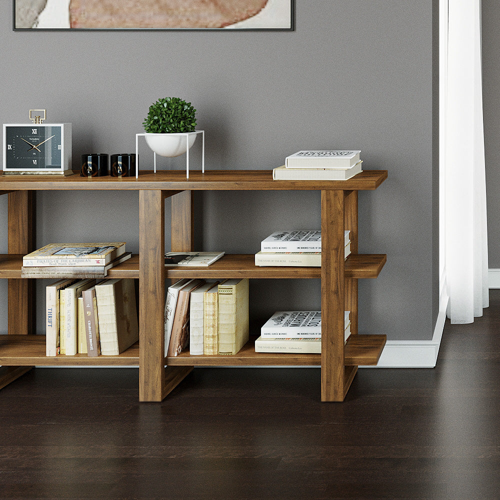 Harmony Console - TV Unit/Low Shelf - Solid Teak Wood