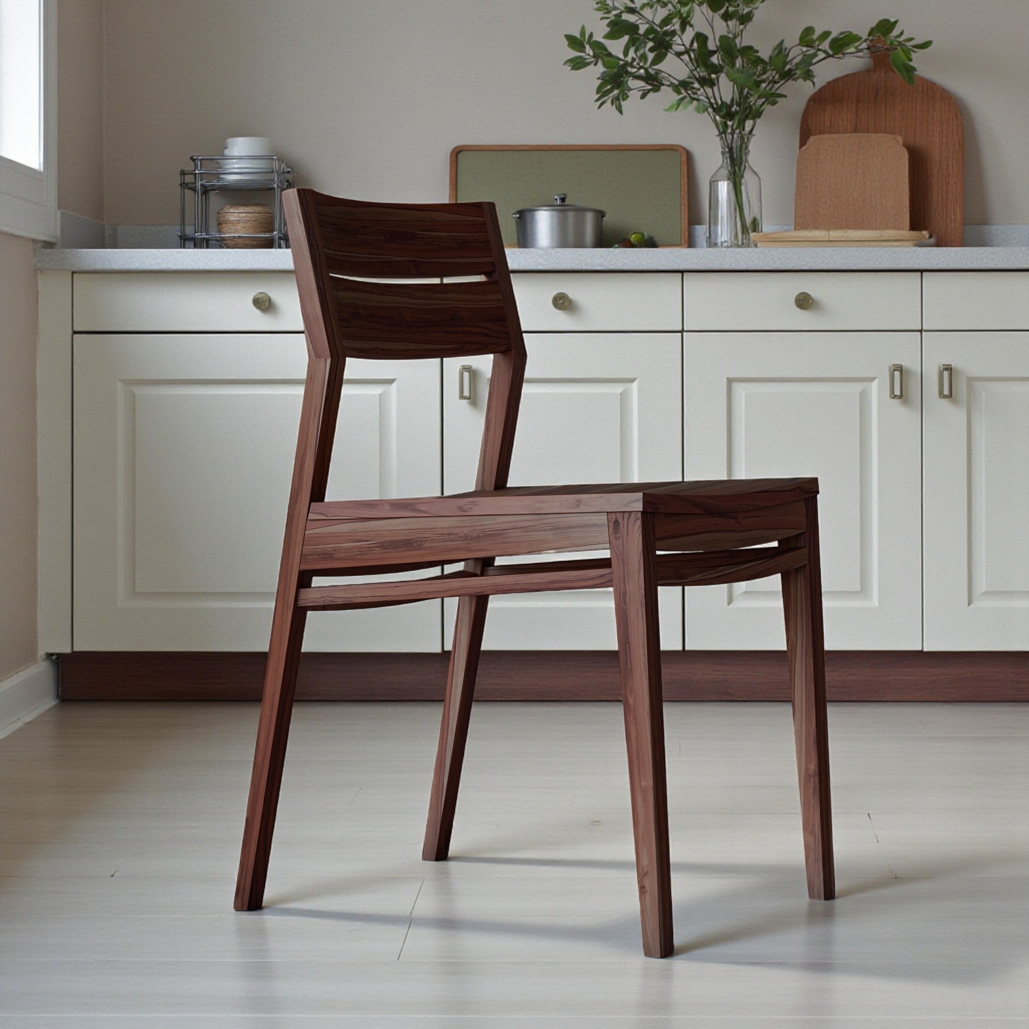 Serenity Dining Chair - Solid Teak/Oak/Walnut Wood