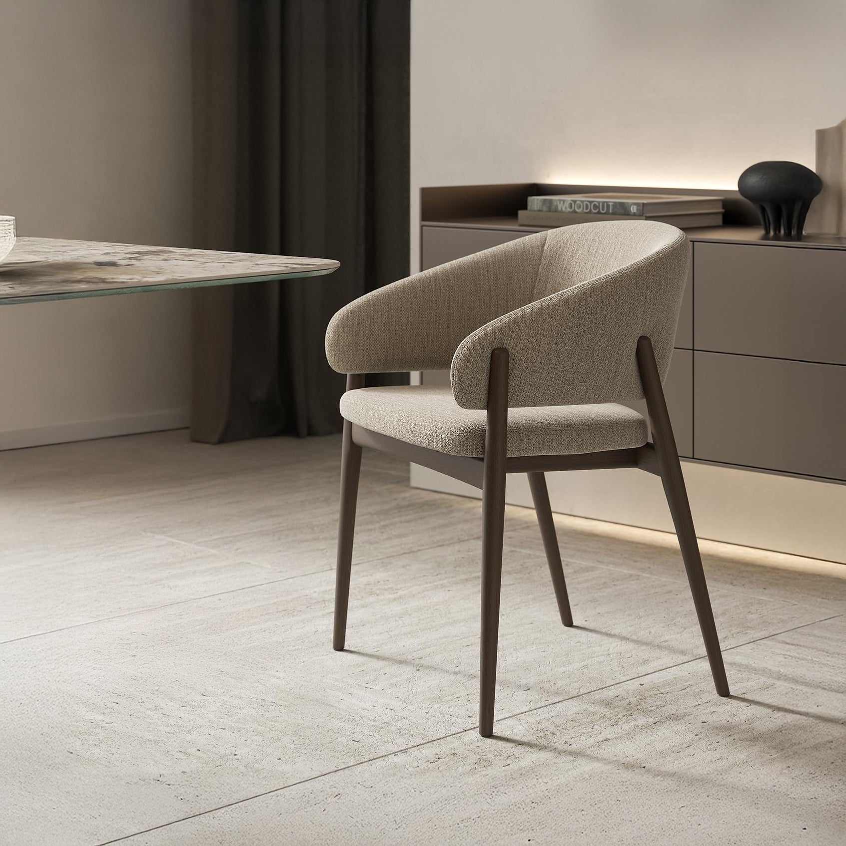 Zen Dining Chair - Solid Teak/Oak/Walnut Wood