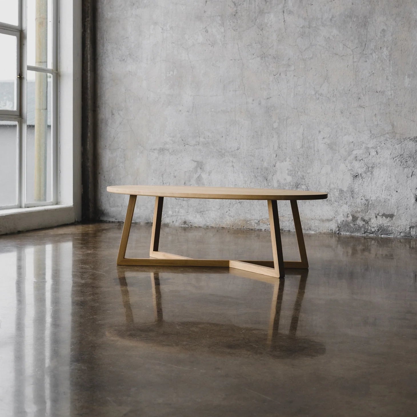 Ellipse Coffee Table - Solid Walnut/Teak/Oak Wood