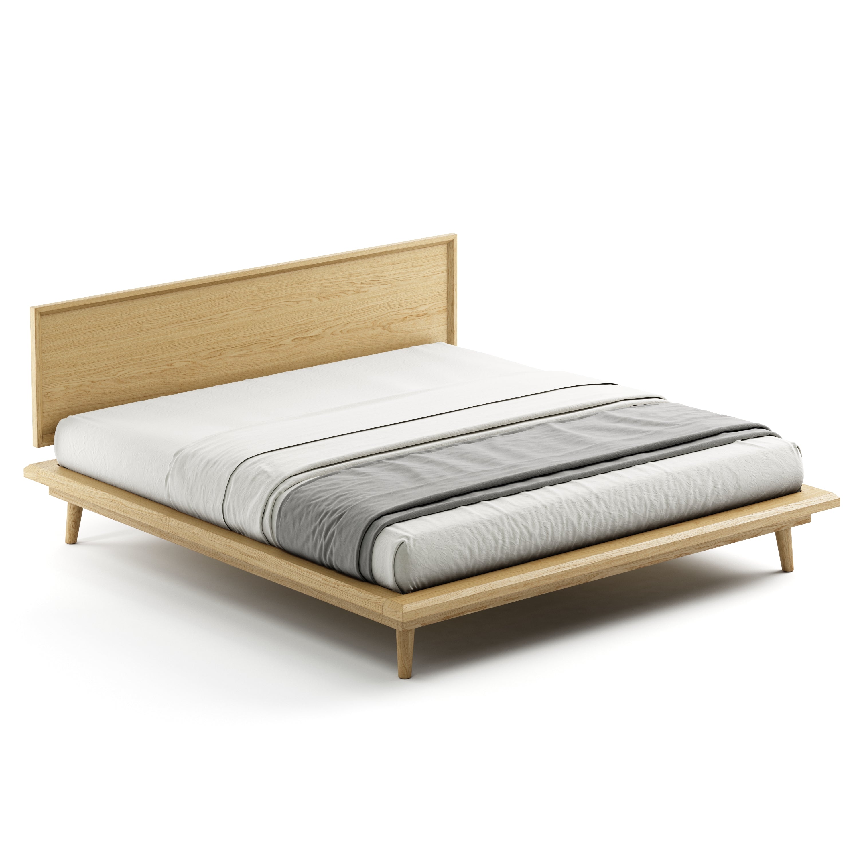 Bon Bed - Solid Teak/Walnut/Oak Wood (King)