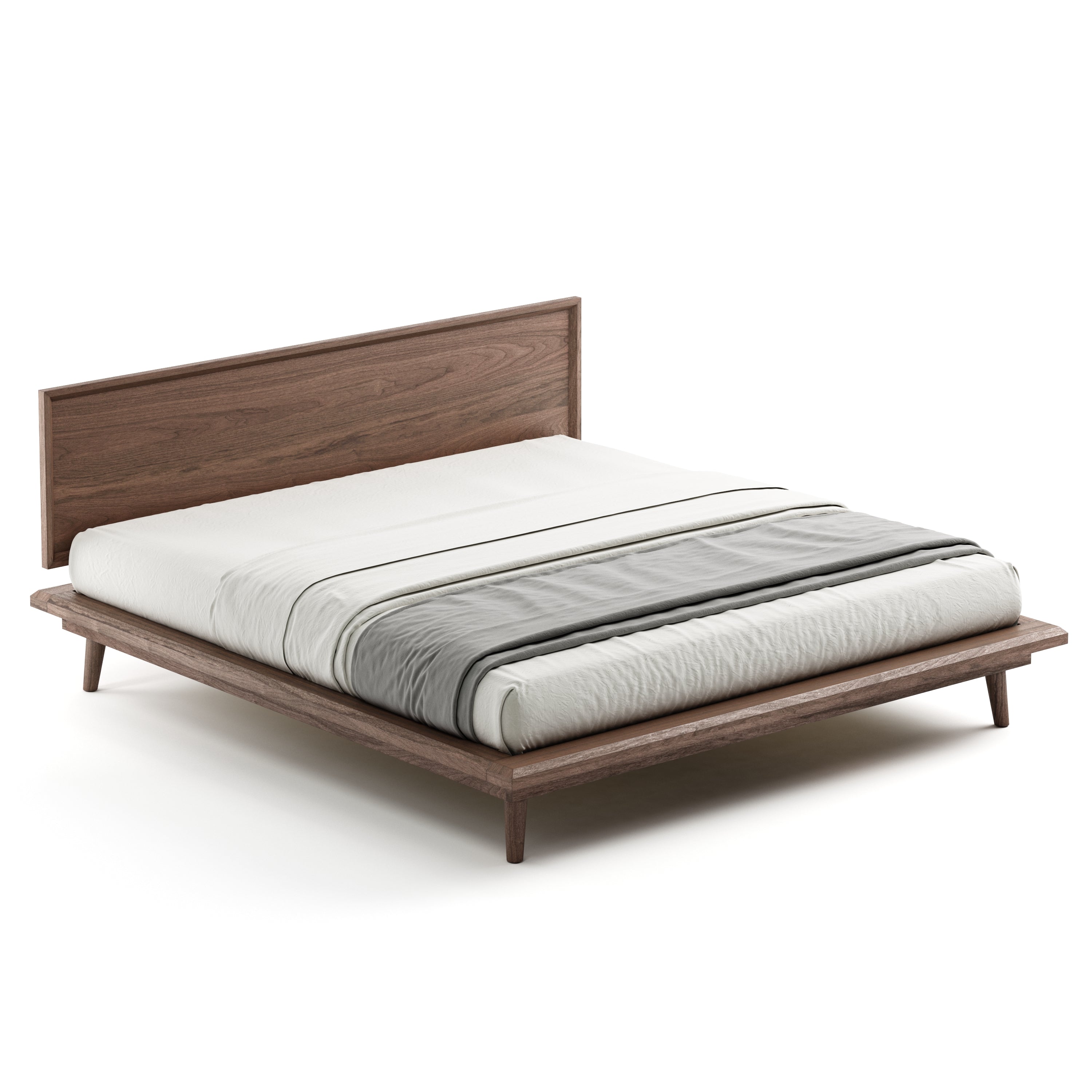 Bon Bed - Solid Teak/Walnut/Oak Wood (King)