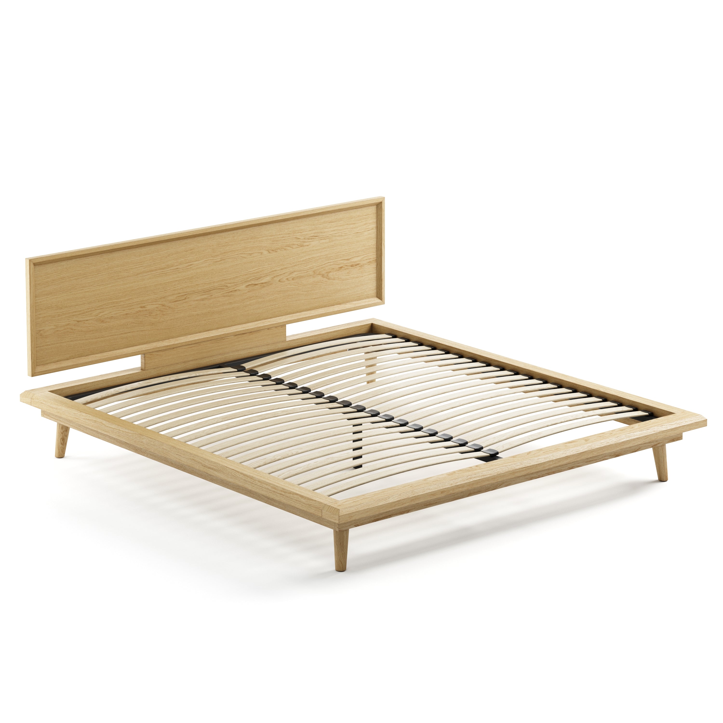 Bon Bed - Solid Teak/Walnut/Oak Wood (King)