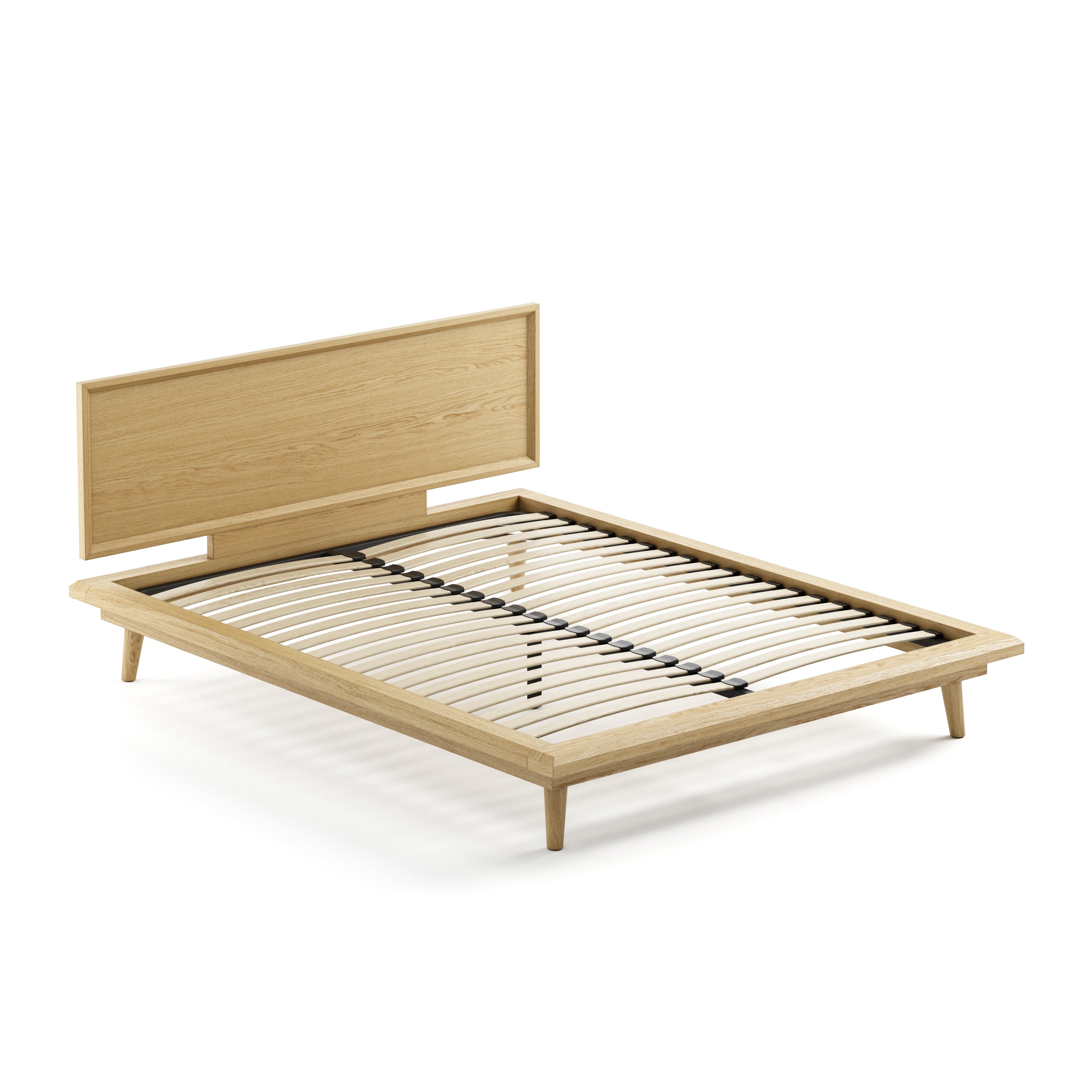 Bon Bed - Solid Teak/Walnut/Oak Wood (Queen)