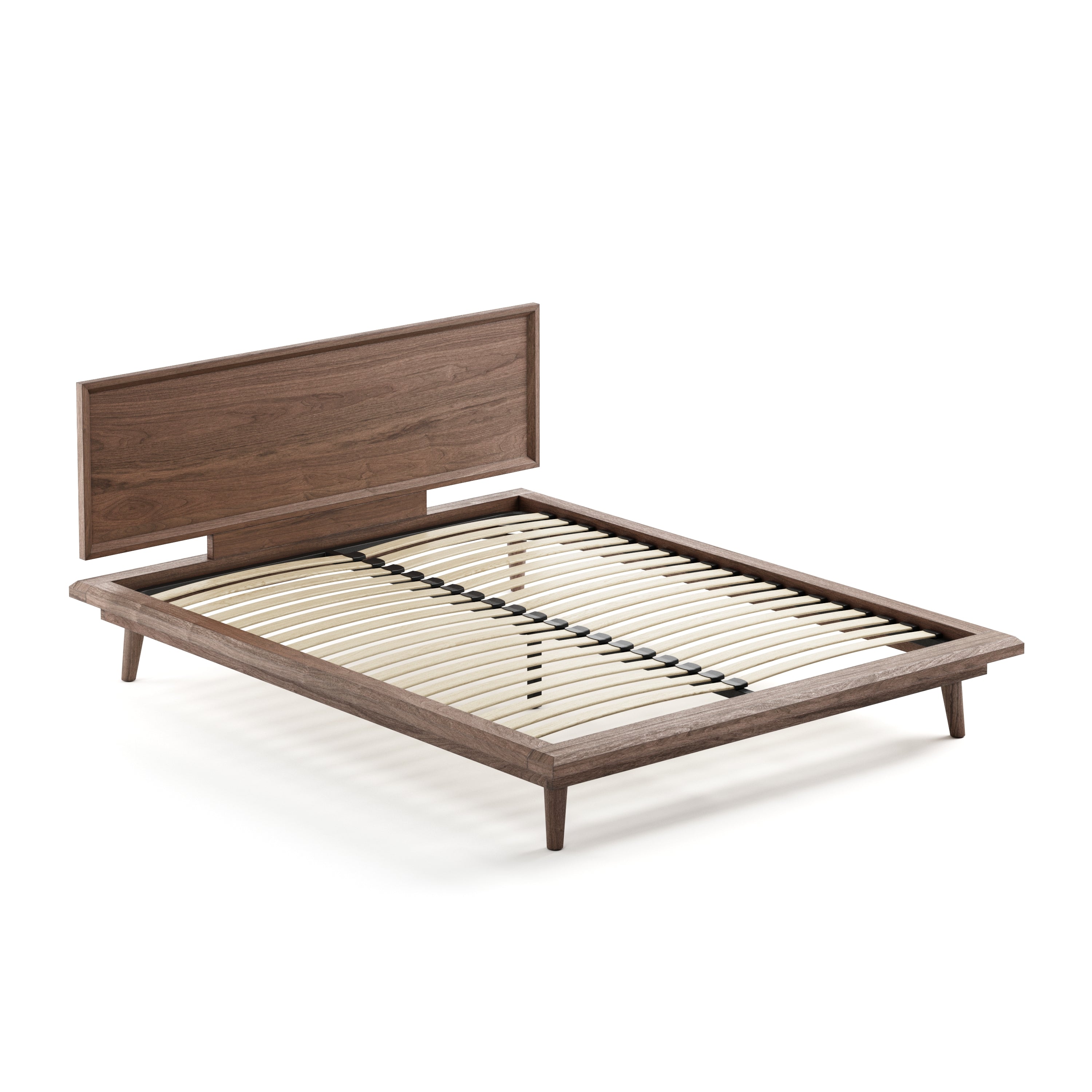 Bon Bed - Solid Teak/Walnut/Oak Wood (Queen)