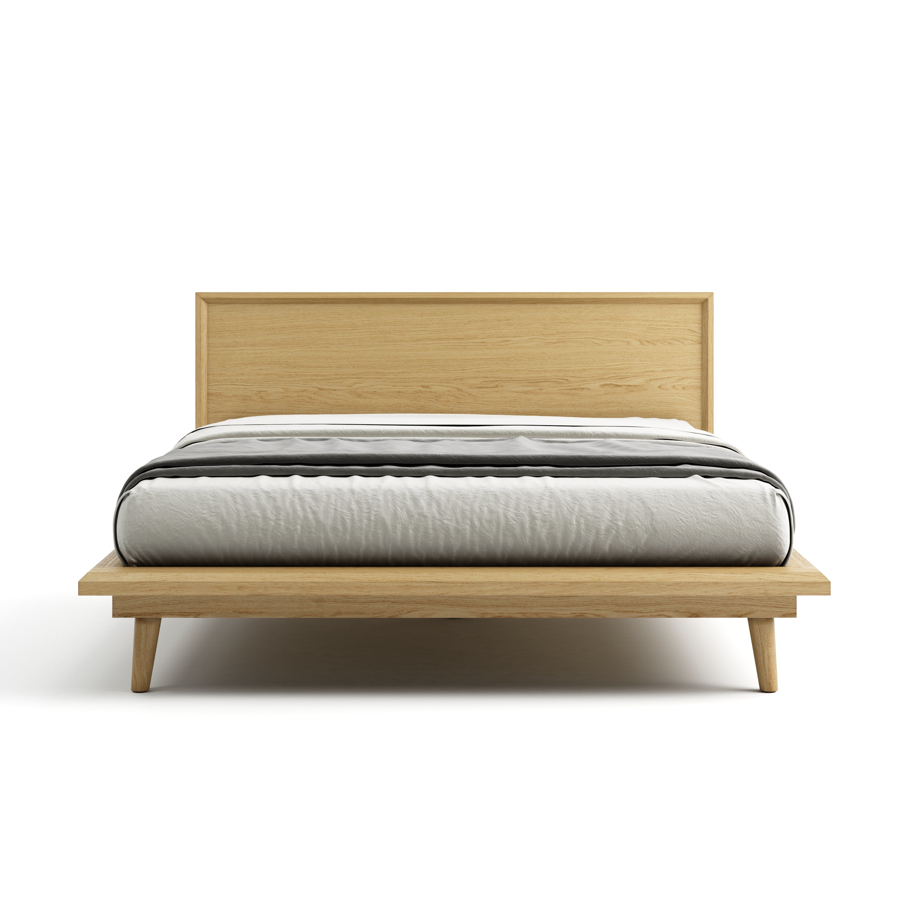 Bon Bed - Solid Teak/Walnut/Oak Wood (Queen)