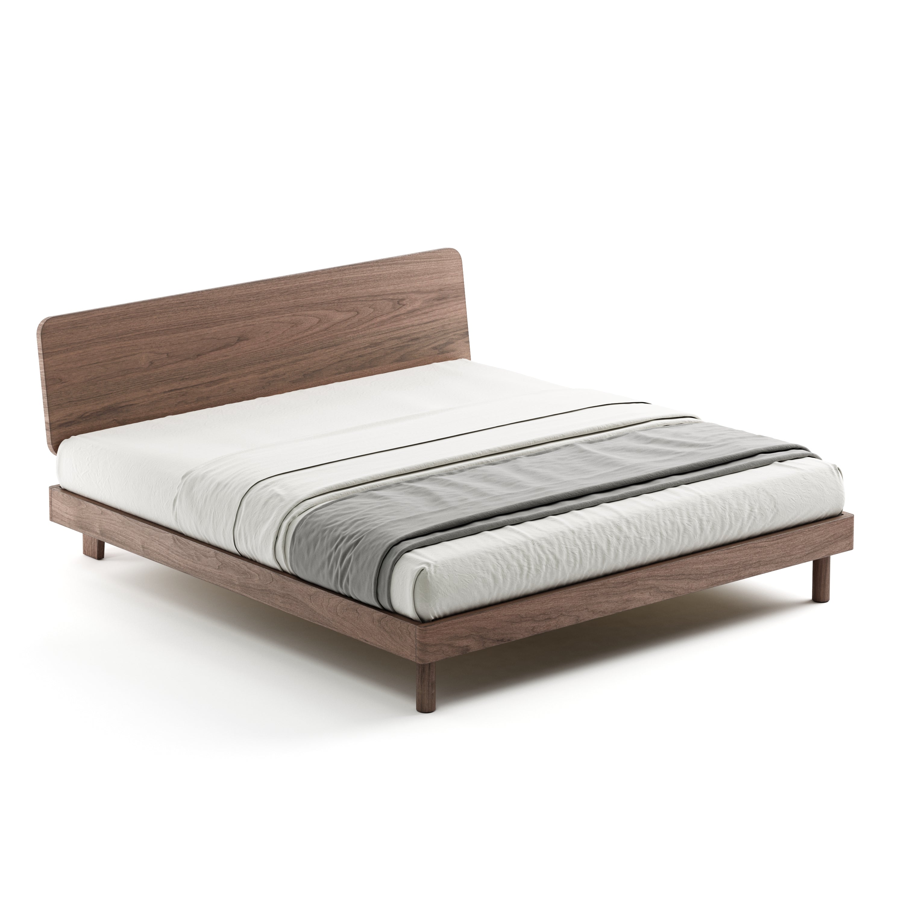 Mowa Bed - Solid Teak/Walnut/Oak Wood (King)