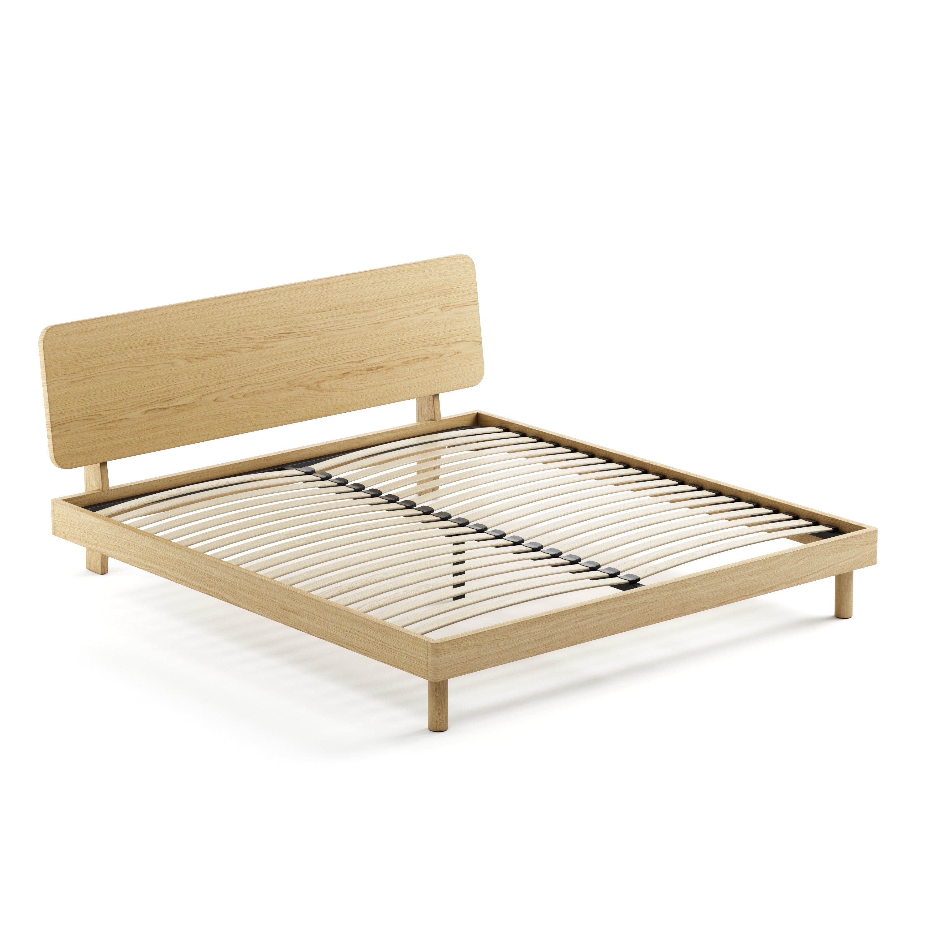 Mowa Bed - Solid Teak/Walnut/Oak Wood (King)