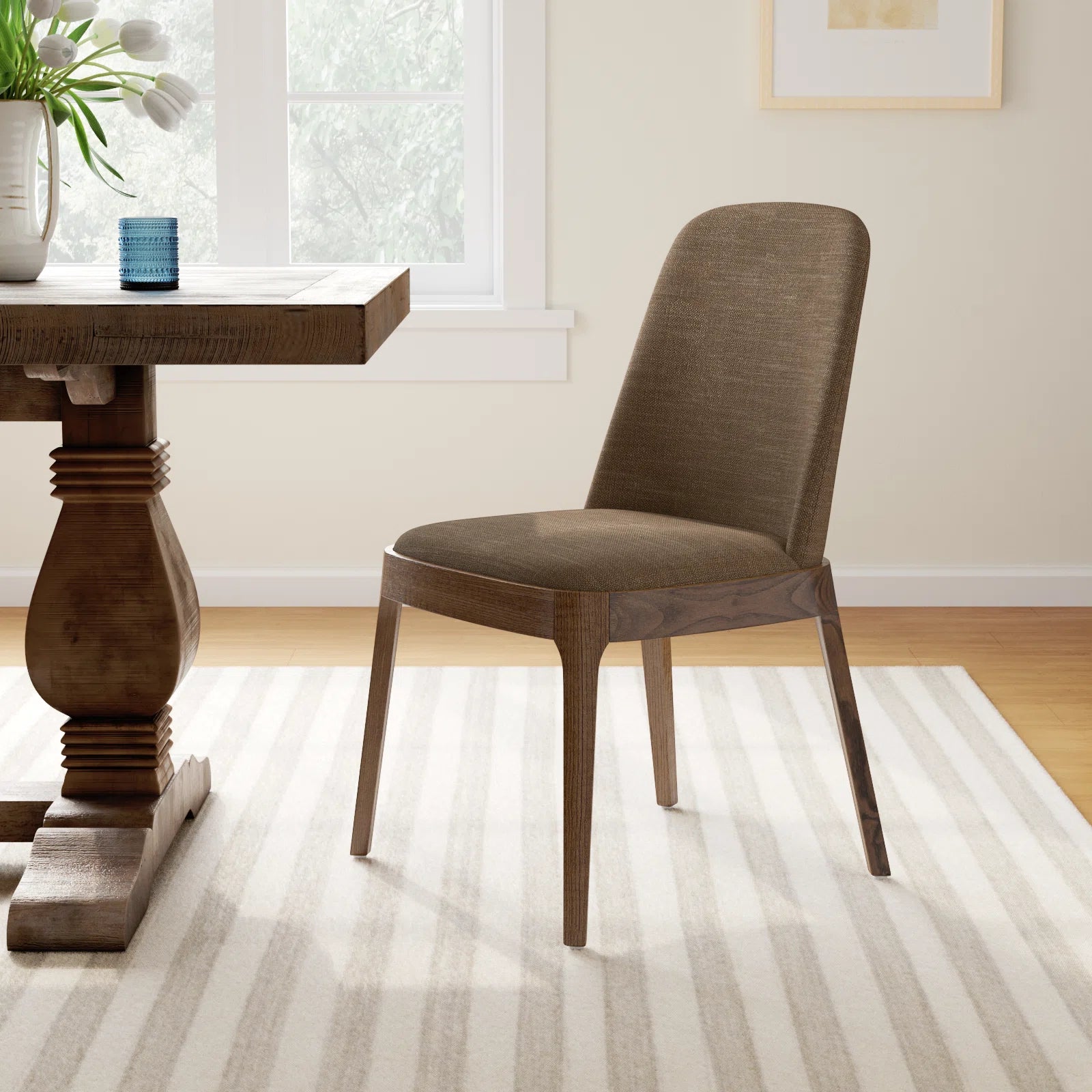 Aura Dining Chair - Solid Teak/Oak/Walnut Wood