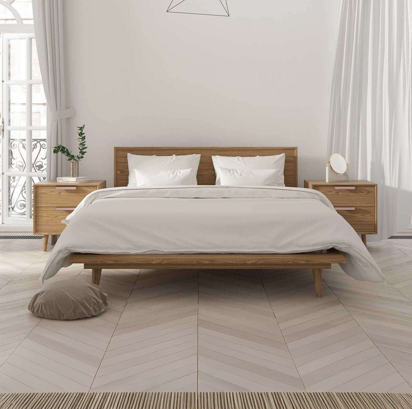 Bon Bed - Solid Teak Wood (Queen)