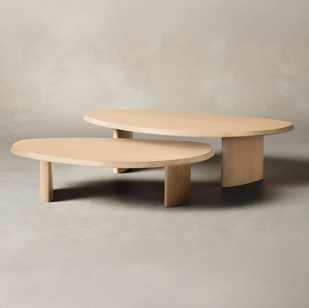 Meraki Nested Coffee Tables - Solid Walnut/Teak/Oak Wood