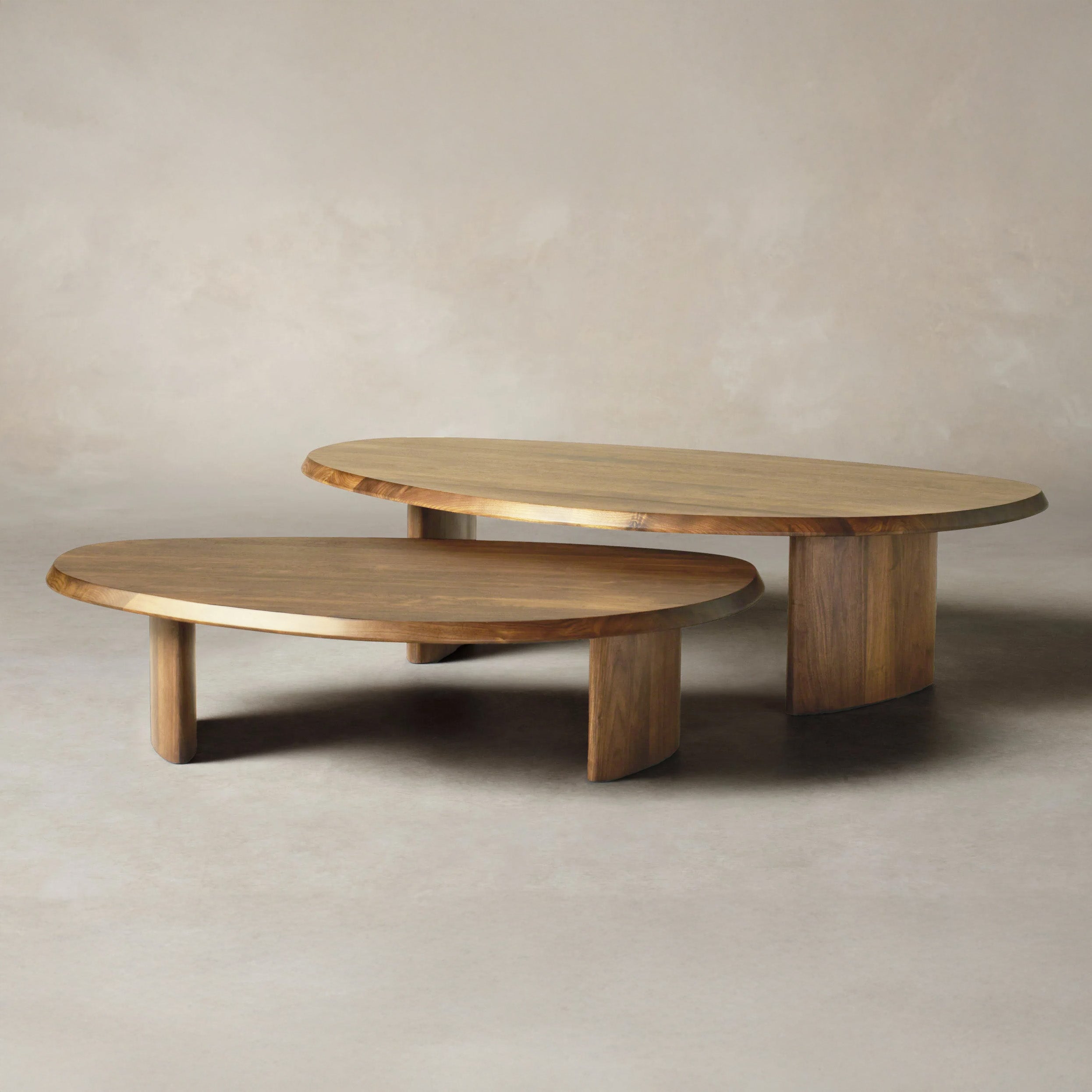 Meraki Nested Coffee Tables - Solid Walnut/Teak/Oak Wood