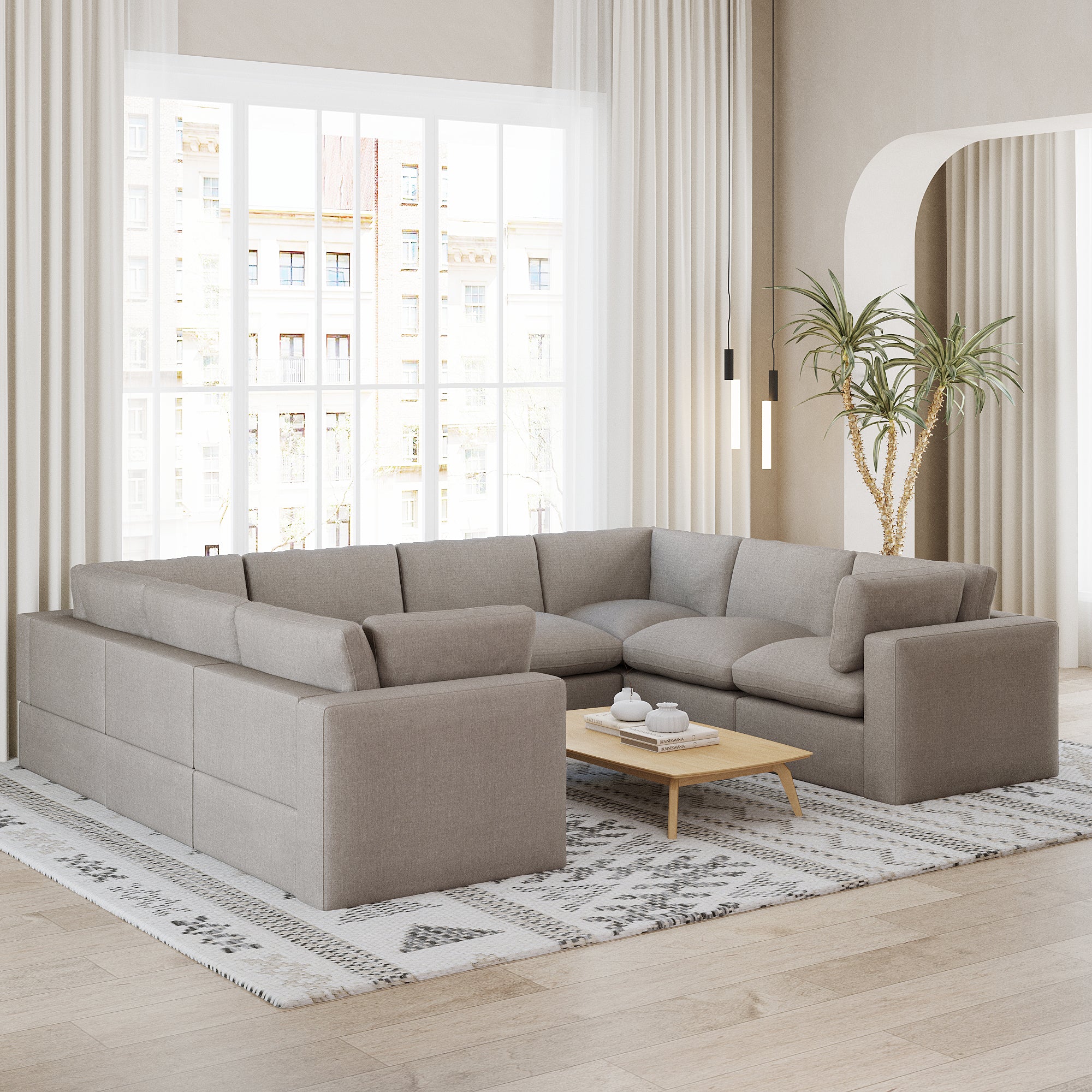 Node Sofa | 8 Seater U-shaped Sofa (8x10x 8 feet)