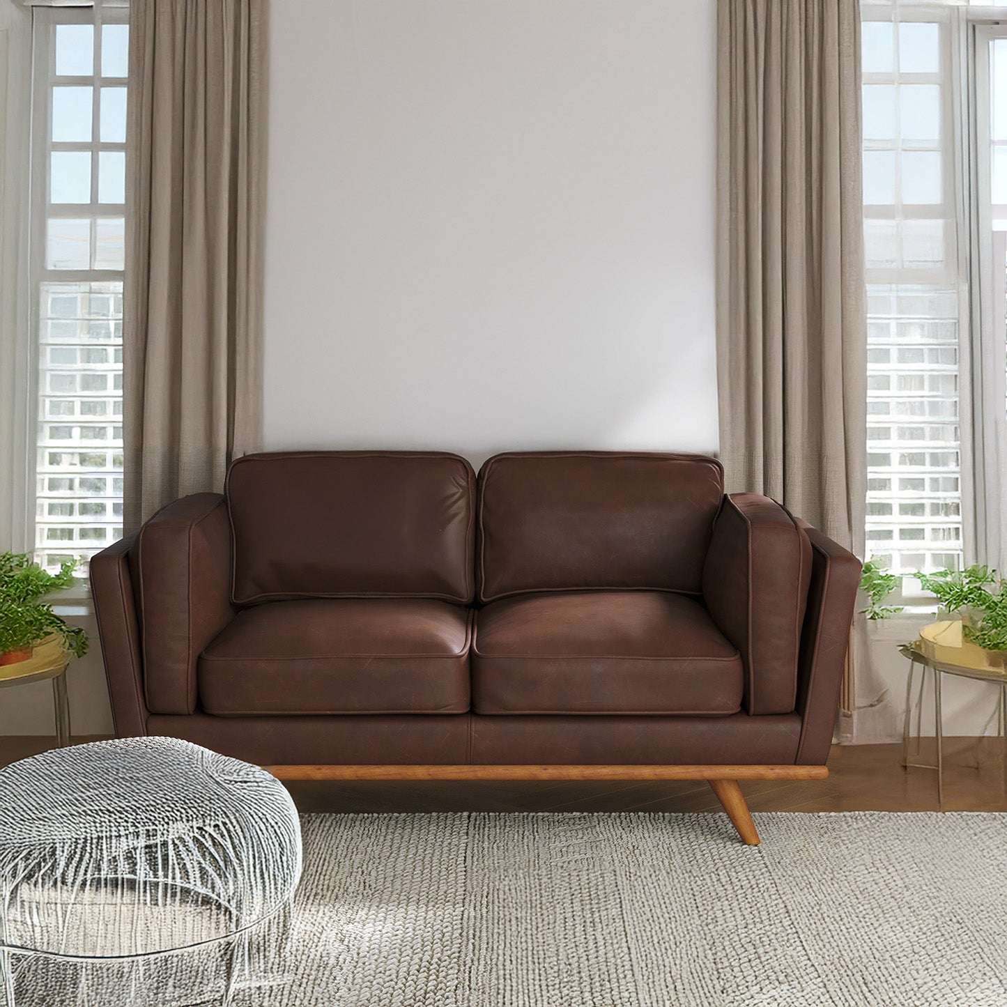 Lumo Sofa | 2 Seater (5.5 feet) Genuine Leather