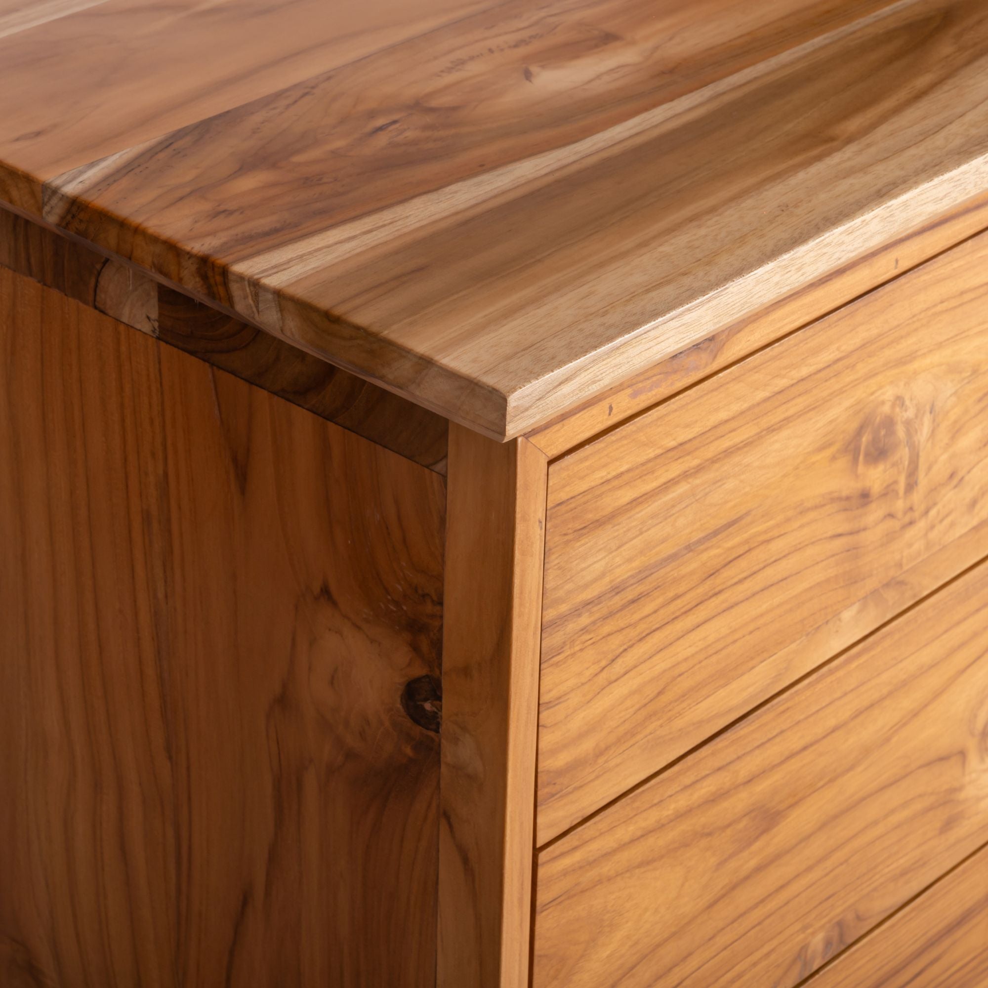 Takeshi Desk Pro with Storage Unit - Left Side (5x2.5 feet) - Solid Teak