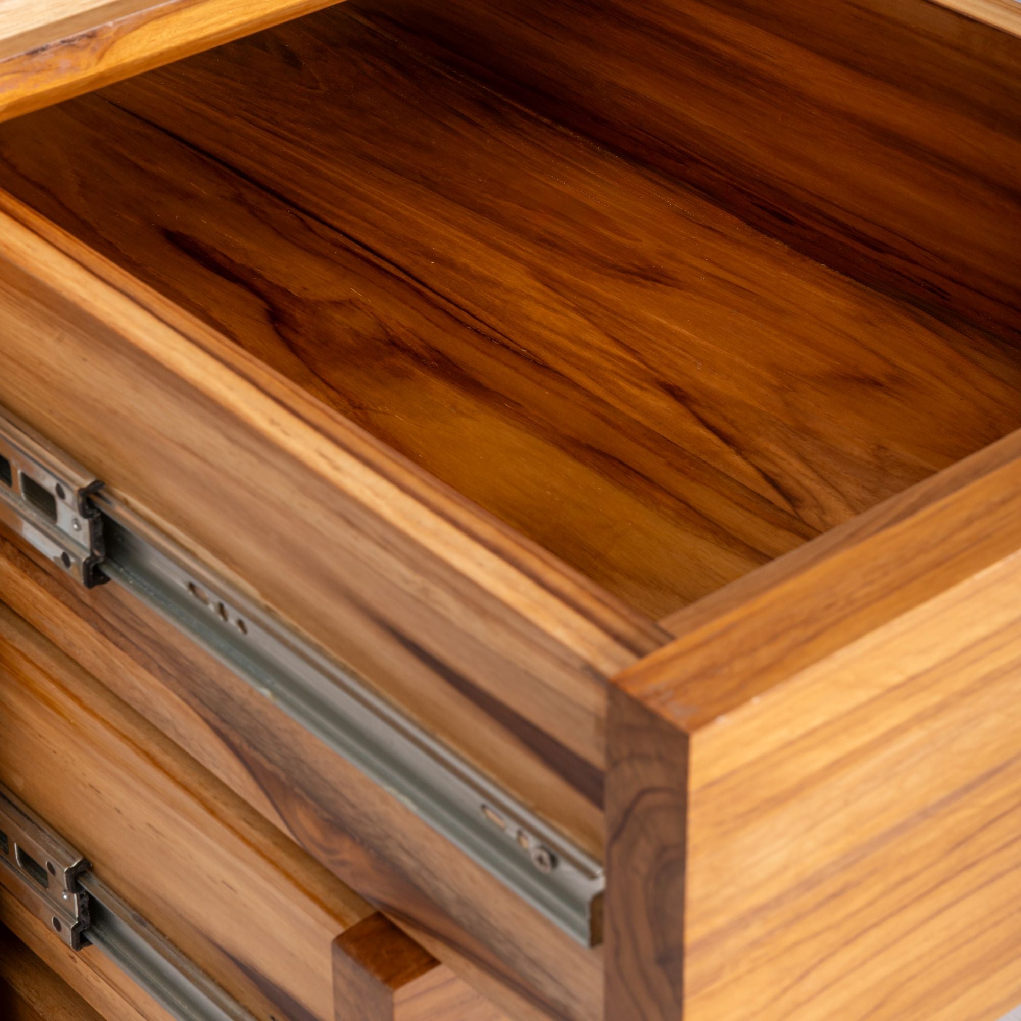 Takeshi Desk Pro with Storage Unit - Left Side (5x2.5 feet) - Solid Teak