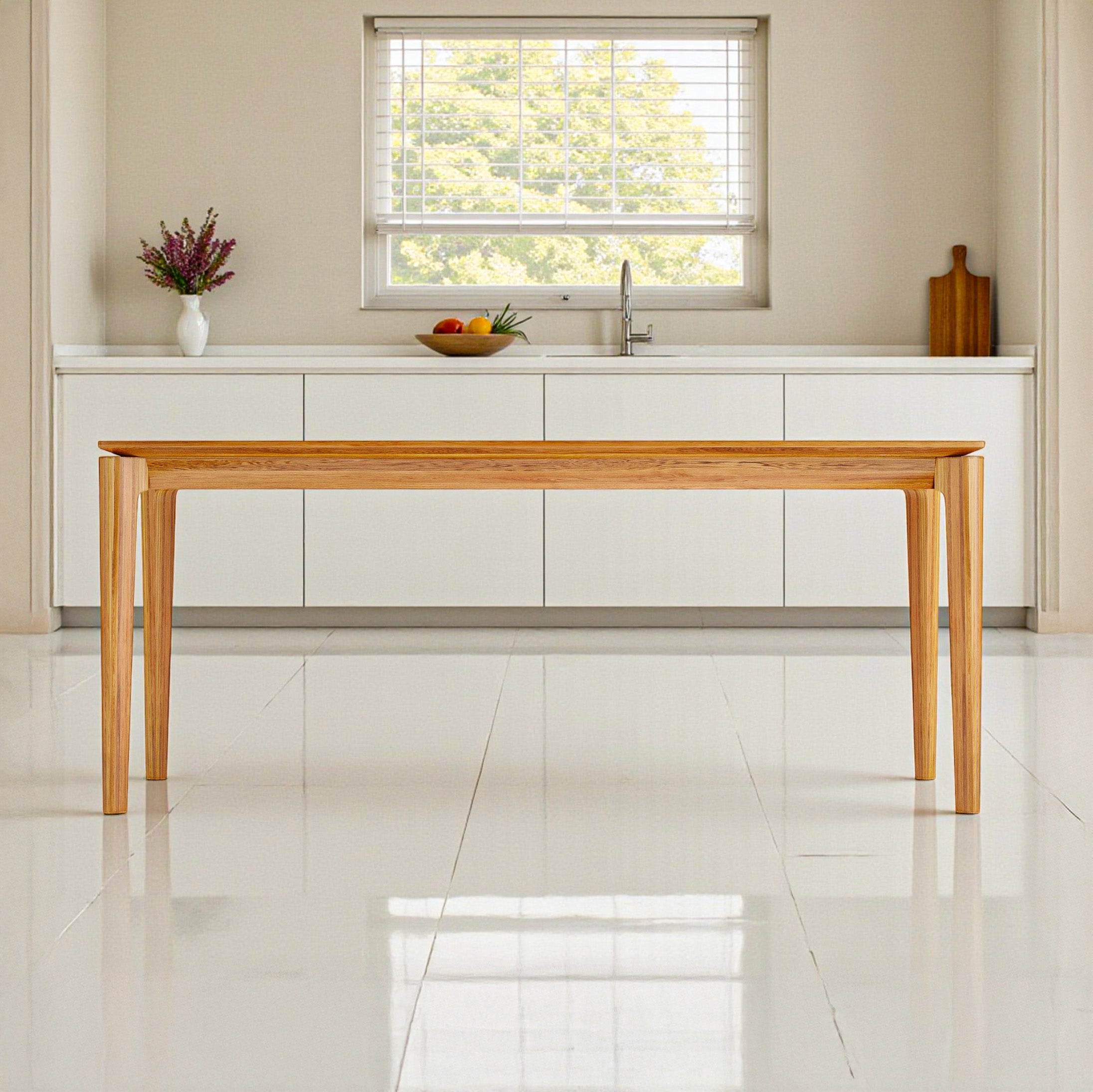 Elan Dining Table (6 feet) - Solid Teak/Walnut/Oak Wood