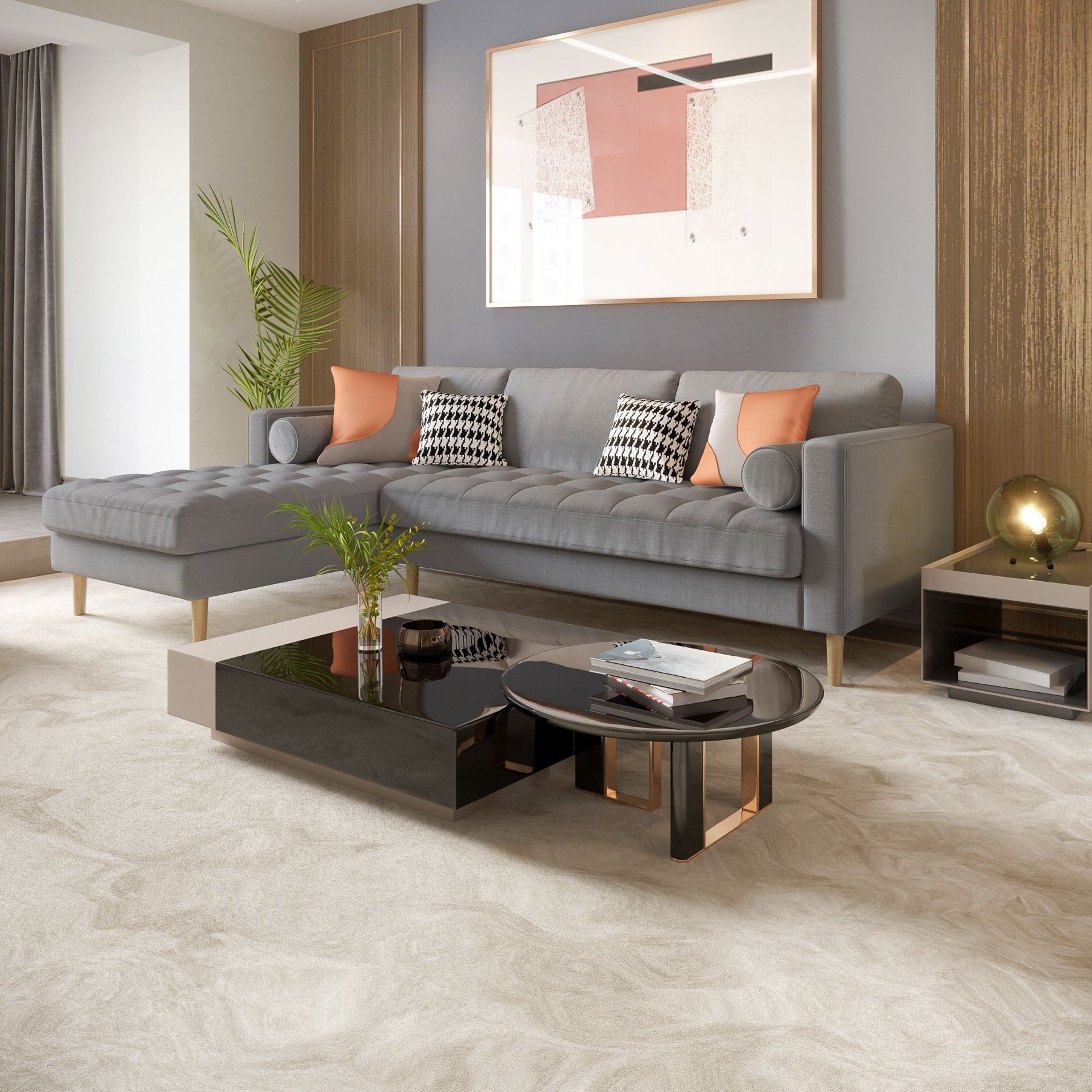 stone-grey right-sectional